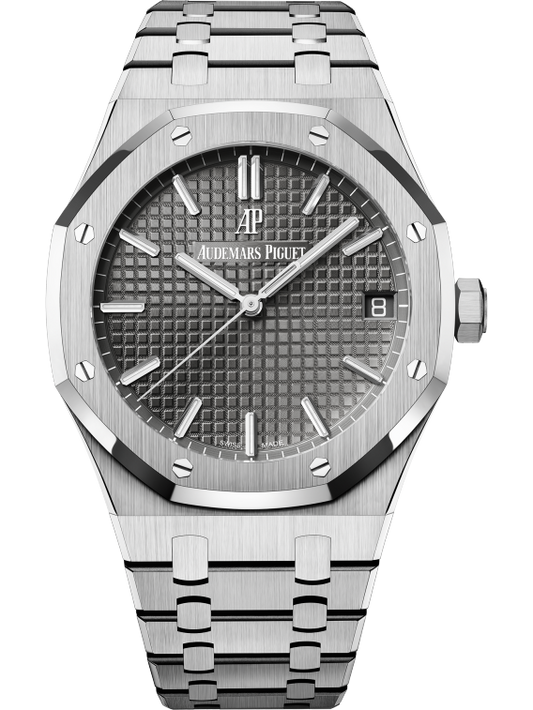 Royal Oak Selfwinding 41MM Stainless Steel Bracelet  Slate Grey Dial With Grande Tapisserie Pattern Stainless Steel Case