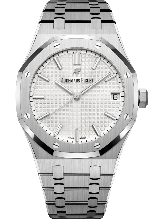 Royal Oak Selfwinding 41MM Stainless Steel Bracelet Silver-Toned Dial With Grande Tapisserie Pattern Stainless Steel Case